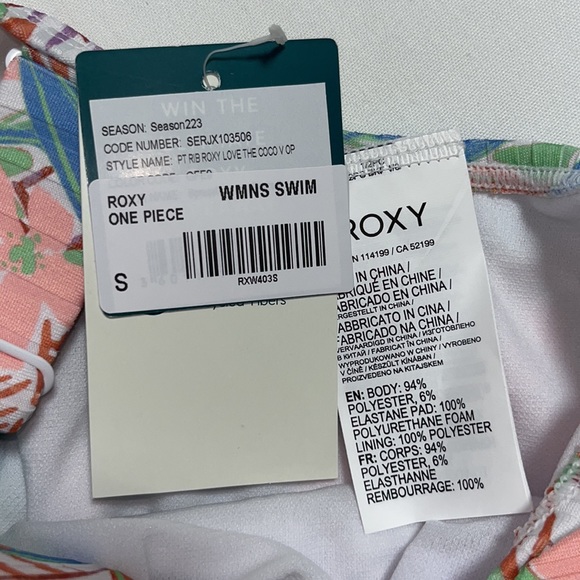ROXY Love Rib The Coco One Piece Swimsuit S - Picture 11 of 12